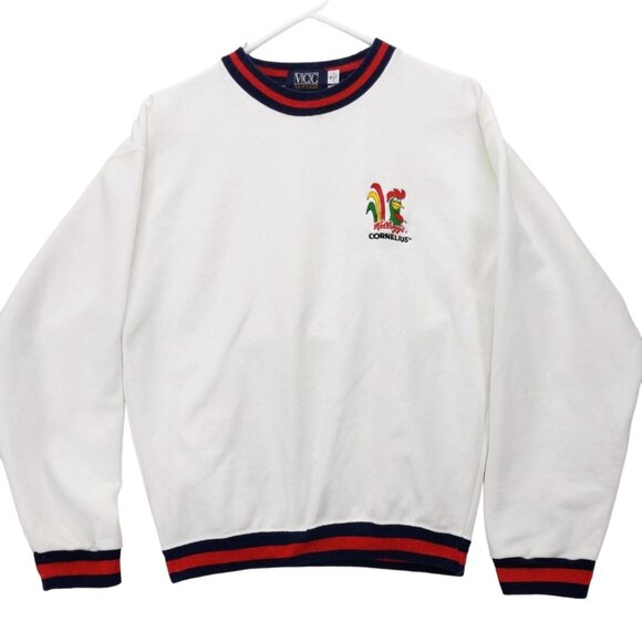 vtg‎ 90s Kelloggs Cornelius Rooster Sweatshirt Sz  S Varsity Preppy Cornflakes - Picture 1 of 8